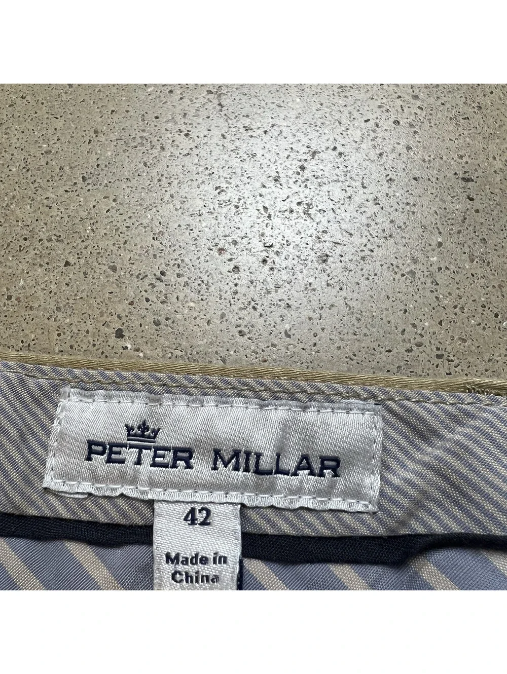 Peter Millar Pants Mens 42 Khaki Sateen Five Pocket Classic Fit Golf